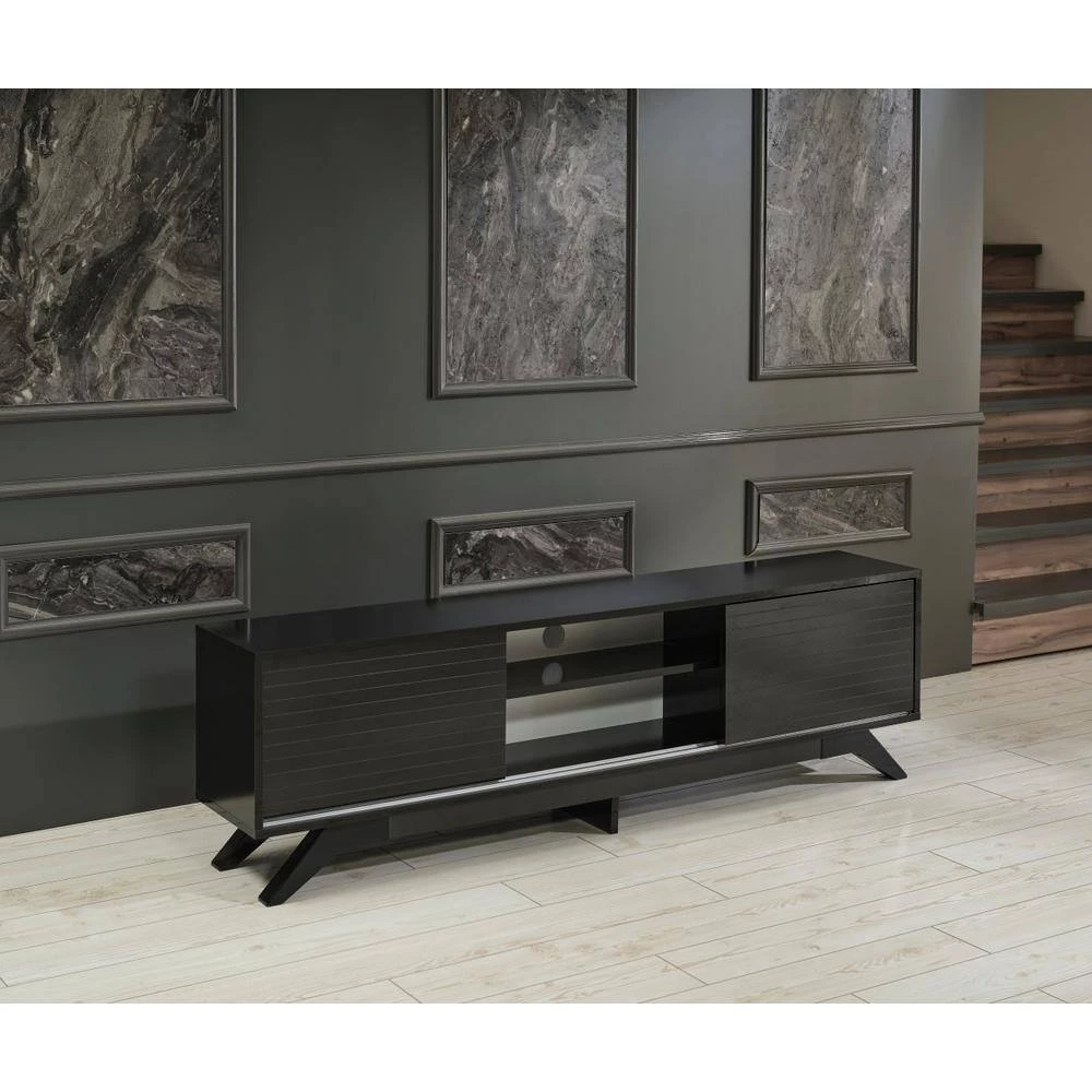 Modern 67 in. Wood Black TV Stand with 2 Doors Fits TV's up to 70 in. by Tidoin 7 Modern 67 in. Wood Black TV Stand with 2 Doors Fits TV's up to 70 in. by Tidoin - Image 5