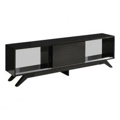 Modern 67 in. Wood Black TV Stand with 2 Doors Fits TV's up to 70 in. by Tidoin