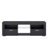 Modern 51.2 in. Wood Black TV Stand with 2-Doors Fits TV's up to 55 in. with LED Light by Tidoin -Cheap Tidoin Store black tidoin tv stands jxy ydw6s 013 64 1000