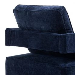 30.7 in. Chenille Fabric Swivel Accent Leisure Arm Chair With Gold Stainless Steel Base, Blue by Magic Home -Cheap Tidoin Store blue magic home accent chairs ows dw400 1f 1000