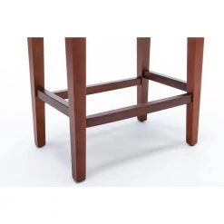 26.18 in. H Blue Backless Ruber Wood Leds Recast Leather Bar Stool (Set of 2) by Magic Home -Cheap Tidoin Store blue magic home bar stools cs w57027895 4f 1000