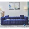 81.89 in. Blue Grain Fleece Fabric Sofa with Metal Leg and Two Pillows by Magic Home -Cheap Tidoin Store blue magic home chaise lounges cs w30215878 64 1000