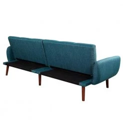 Teal Green 74 in. Twin Size Sofa Bed Upholstery Fabric 2 Seats Living Room Loveseats Sofa by Magic Home -Cheap Tidoin Store blue magic home sofa beds cs wf193476aaf 1f 1000