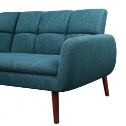 Teal Green 74 in. Twin Size Sofa Bed Upholstery Fabric 2 Seats Living Room Loveseats Sofa by Magic Home -Cheap Tidoin Store blue magic home sofa beds cs wf193476aaf 66 1000