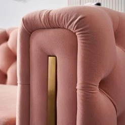 84.25 in. Square Arm Velvet Rectangle Modern Sofa in Blush Pink with Metal Legs by Magic Home 11 84.25 in. Square Arm Velvet Rectangle Modern Sofa in Blush Pink with Metal Legs by Magic Home -Cheap Tidoin Store blush pink magic home sofas couches cs w57952358 31 1000