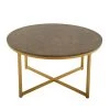 31.5 in. Cross Legs MDF Coffee Table with Metal Base, Brown and Golden by Magic Home -Cheap Tidoin Store brown and golden magic home coffee tables cs w24717242 64 1000