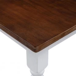 47 in. 3-Piece Retro Farmhouse Wood Dining Table Set Breakfast Nook with 2 Benches, Brown and White by Magic Home -Cheap Tidoin Store brown and whiite magic home dining room sets cs sh000088aab 44 1000