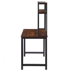 55.1 in. W Rectangle Brown MDF Desktop Solid Steel Frame Computer Desk Modern PC Workstation with Hutch and Shelves by Magic Home -Cheap Tidoin Store brown magic home computer desks cs wf198005aat 77 1000