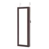 Fashion Brown Jewelry Armoire Simple Mirror Cabinet with Storage 43.3 in. H x 14.2 in. W by Magic Home 1 Fashion Brown Jewelry Armoire Simple Mirror Cabinet with Storage 43.3 in. H x 14.2 in. W by Magic Home -Cheap Tidoin Store brown magic home jewelry armoires cs w40718051 64 1000