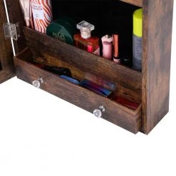 Modern Brown 43.3 in. H x 14.2 in. W Jewelry Armoire Simple Mirror Cabinet with Storage by Magic Home 17 Modern Brown 43.3 in. H x 14.2 in. W Jewelry Armoire Simple Mirror Cabinet with Storage by Magic Home -Cheap Tidoin Store brown magic home jewelry armoires cs w40727671 66 1000