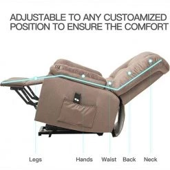 Brown Heavy Duty Power Lift Upholstery Recliner Chair with Safety Motion Reclining Mechanism by Magic Home -Cheap Tidoin Store brown magic home recliners cs pp038658daa 4f 1000