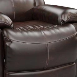 Brown Faux Leather Heated Massage Recliner Sofa with 8 Vibration Points by Magic Home -Cheap Tidoin Store brown magic home recliners cs pp193878eaa 44 1000