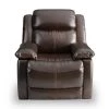 Brown Faux Leather Heated Massage Recliner Sofa with 8 Vibration Points by Magic Home -Cheap Tidoin Store brown magic home recliners cs pp193878eaa 64 1000