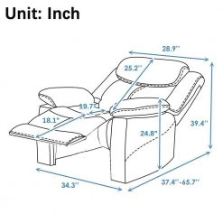 Brown Faux Leather Heated Massage Recliner Sofa with 8 Vibration Points by Magic Home -Cheap Tidoin Store brown magic home recliners cs pp193878eaa c3 1000