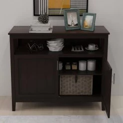 Brown Kitchen Storage Sideboard and Buffet Server Cabinet with 2-Shelves by Magic Home 11 Brown Kitchen Storage Sideboard and Buffet Server Cabinet with 2-Shelves by Magic Home -Cheap Tidoin Store brown magic home sideboards buffet tables cs w28209564 31 1000