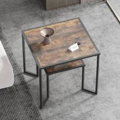 26 in. Brown 24 in. Square Wood Top End Table with 2-Tier Storage-Shelf by Tidoin 13 26 in. Brown 24 in. Square Wood Top End Table with 2-Tier Storage-Shelf by Tidoin -Cheap Tidoin Store brown tidoin end side tables lzx ydcj 11rc 1f 1000