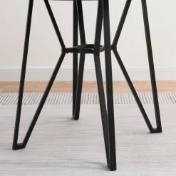 40.24 in. Round Brown Wood Top with Black Metal Leg by Tidoin -Cheap Tidoin Store brown tidoin kitchen dining tables lzx ydbz 59cr 4f 1000