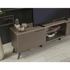 Modern 67 in. Wood Brown TV Stand with 2 Storage Shelves and 2 Doors Fits TV's up to 70 in. by Tidoin -Cheap Tidoin Store brown tidoin tv stands fur ydb0 500 1f 1000