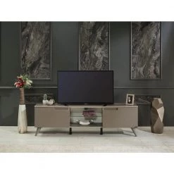 Modern 67 in. Wood Brown TV Stand with 2 Storage Shelves and 2 Doors Fits TV's up to 70 in. by Tidoin -Cheap Tidoin Store brown tidoin tv stands fur ydb0 500 31 1000