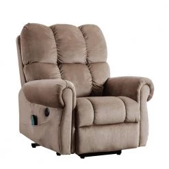 Brown Electric Power Lift with Heat Therapy and Massage,Padded Arms and Back, Camel Brown by Magic Home