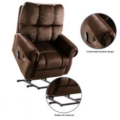 Heat Therapy and Massage Heavy Recliner with Padded Arms and Back, Chocolate Brown by Magic Home -Cheap Tidoin Store chocolate brown magic home recliners cs pp194326aaf 1f 1000