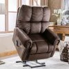 Heat Therapy and Massage Heavy Recliner with Padded Arms and Back, Chocolate Brown by Magic Home -Cheap Tidoin Store chocolate brown magic home recliners cs pp194326aaf 64 1000