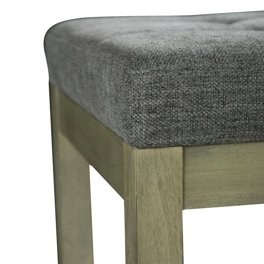 16.14 in. D x 45.28 in. W x 18.9 in. H Dark Gray Upholstered Bench with Wood Legs by Tidoin 7 16.14 in. D x 45.28 in. W x 18.9 in. H Dark Gray Upholstered Bench with Wood Legs by Tidoin - Image 5