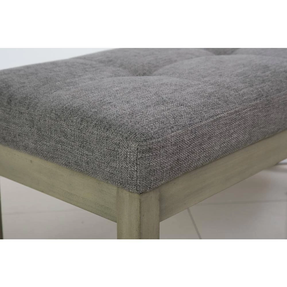 16.14 in. D x 45.28 in. W x 18.9 in. H Dark Gray Upholstered Bench with Wood Legs by Tidoin 8 16.14 in. D x 45.28 in. W x 18.9 in. H Dark Gray Upholstered Bench with Wood Legs by Tidoin - Image 6