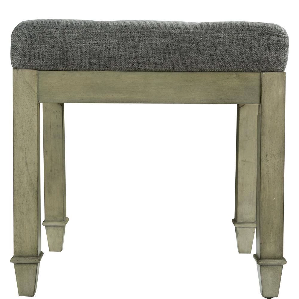 16.14 in. D x 45.28 in. W x 18.9 in. H Dark Gray Upholstered Bench with Wood Legs by Tidoin 9 16.14 in. D x 45.28 in. W x 18.9 in. H Dark Gray Upholstered Bench with Wood Legs by Tidoin - Image 7