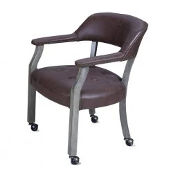 Dark Brown Sponge Upholstered Office Chair with-Wheels by Tidoin -Cheap Tidoin Store dark brown tidoin task chairs lxz ydw8 18dk 4f 1000