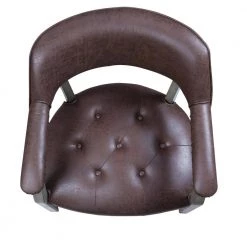 Dark Brown Sponge Upholstered Office Chair with-Wheels by Tidoin -Cheap Tidoin Store dark brown tidoin task chairs lxz ydw8 18dk fa 1000