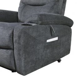 Electric 3 Positions Power Lift Massage and Heat Recliner Chair with Side Pockets,Cup Holders and USB Charge Ports by Magic Home -Cheap Tidoin Store dark gray magic home recliners cs pp194010daa 4f 1000