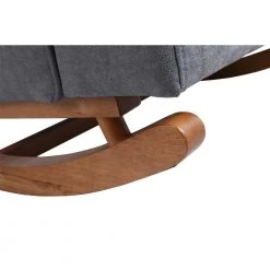 Dark Gray Polyester Linen Comfortable Rocking Chair Accent Chair with Arms by Magic Home -Cheap Tidoin Store dark gray magic home rockers gliders ottomans cs w39524907 44 1000