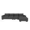 5-Piece 150 in. W Linen Rectangular Moveable Sectional Sofa with Ottoman in Dark Gray by Magic Home -Cheap Tidoin Store dark gray magic home sectional sofas mh sf106g 64 1000