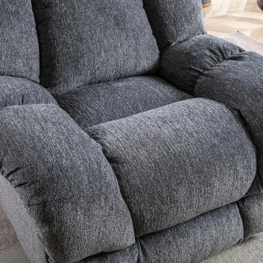 Electric Power Overstuffed Recliner Chair with USB Charge Port,Dark Grey by Magic Home 7 Electric Power Overstuffed Recliner Chair with USB Charge Port,Dark Grey by Magic Home - Image 5