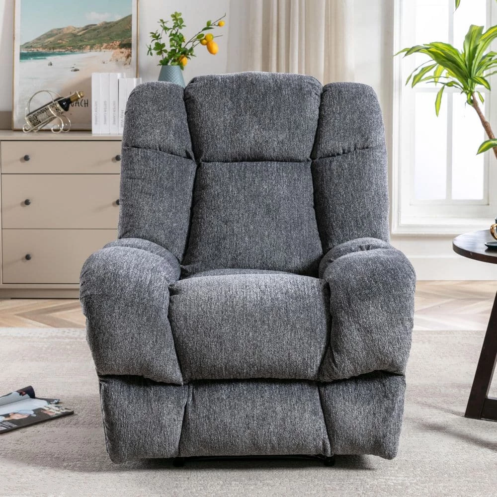 Electric Power Overstuffed Recliner Chair with USB Charge Port,Dark Grey by Magic Home 3 Electric Power Overstuffed Recliner Chair with USB Charge Port,Dark Grey by Magic Home