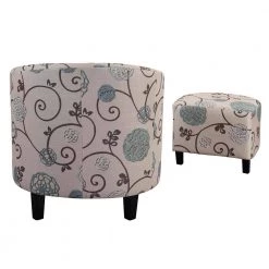 Elegant Multi-Colored Accent Retro Living Room Chair with Ottoman by Magic Home -Cheap Tidoin Store floral magic home accent chairs cs pp193501aao 31 1000