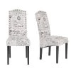 Floral Fabric Accent Dining Chair with Solid Wood Legs (Set of 2) by Magic Home 1 Floral Fabric Accent Dining Chair with Solid Wood Legs (Set of 2) by Magic Home -Cheap Tidoin Store floral magic home dining chairs cs pp193583aaa 64 1000