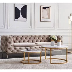 31.5 in. Golden Metal Frame with Marble Color Top Round Modern Nesting Coffee Table by Magic Home 19 31.5 in. Golden Metal Frame with Marble Color Top Round Modern Nesting Coffee Table by Magic Home -Cheap Tidoin Store golden color magic home nesting tables cs w24714369 31 1000