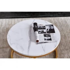 31.5 in. Golden Metal Frame with Marble Color Top Round Modern Nesting Coffee Table by Magic Home 13 31.5 in. Golden Metal Frame with Marble Color Top Round Modern Nesting Coffee Table by Magic Home -Cheap Tidoin Store golden color magic home nesting tables cs w24714369 a0 1000