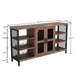 Golden Phoebe 12-Bottle Wine Cabinets with 4 Shelves and 3 Wine Glass Hanging Racks by Tidoin -Cheap Tidoin Store golden phoebe tidoin bar cabinets jhx ydw1 1635 c3 1000
