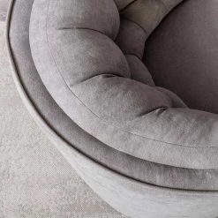 Comfy 33 in. Linen Swivel Tufted Accent Barrel Leisure Chair in Gray by Magic Home -Cheap Tidoin Store gray magic home accent chairs cs w30213873 4f 1000