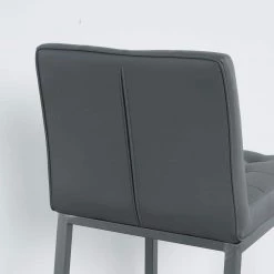 Modern Grey High Counter Bar Stool Pu Bar Chair with Metal Legs (set of 2) by Magic Home -Cheap Tidoin Store gray magic home bar stools cs pp196910aad 31 1000