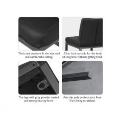 Modern Grey High Counter Bar Stool Pu Bar Chair with Metal Legs (set of 2) by Magic Home -Cheap Tidoin Store gray magic home bar stools cs pp196910aad 4f 1000