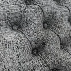 Gray Linen Upholstered Dining Chairs with Tufted Back and Solid Wood Legs (Set of 2) by Magic Home -Cheap Tidoin Store gray magic home dining chairs cs pp193583aak 4f 1000