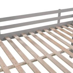 78.1 in. Gray Full Size Wood Loft Bed Bed with Slide, Stair and Chalkboard by Magic Home 12 78.1 in. Gray Full Size Wood Loft Bed Bed with Slide, Stair and Chalkboard by Magic Home -Cheap Tidoin Store gray magic home loft beds cs sm000105aak 1f 1000