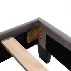 Queen Size Velvet Upholstered Box Spring Needed Platform Bed,Gray by Magic Home -Cheap Tidoin Store gray magic home platform beds cs wf192434aal 44 1000