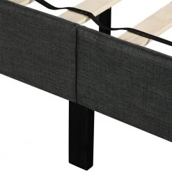 Gray Twin Size Upholstered Diamond Stitched Platform Bed by Magic Home -Cheap Tidoin Store gray magic home platform beds cs wf193133eaa 44 1000