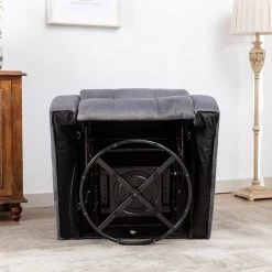 Upholstered Manual Swivel Glider Recliner Nursery Rocking Chair with Durable Fabric,Grey by Magic Home 16 Upholstered Manual Swivel Glider Recliner Nursery Rocking Chair with Durable Fabric,Grey by Magic Home -Cheap Tidoin Store gray magic home recliners cs pp039116eaa fa 1000