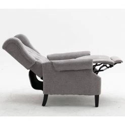 Diamond Tufted Woven Fabric Push Back Wingback Recliner Accent Armchair,Gray by Magic Home -Cheap Tidoin Store gray magic home recliners cs wf193560daa 4f 1000
